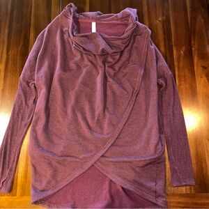 Athleta Purana Women’s Hooded Sweater Wrap Sweatshirt with Cowl Neck!